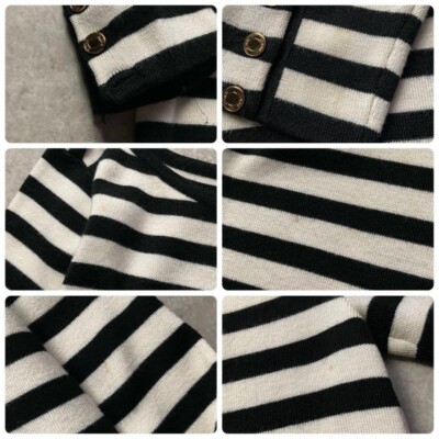 Muse Deuxieme Classe Boat Neck Striped Knit Wool Blend Gold