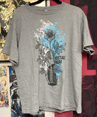 Hostage Calm - Eye Flower Large Shirt on Fruit Of The Loom Punk Post-Hardcore