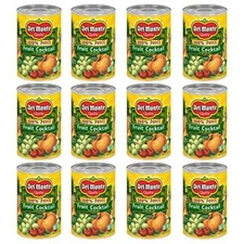 Del Monte Canned Fruit Cocktail in 100% Fresh Juice 15 Ounce Pack of 12
