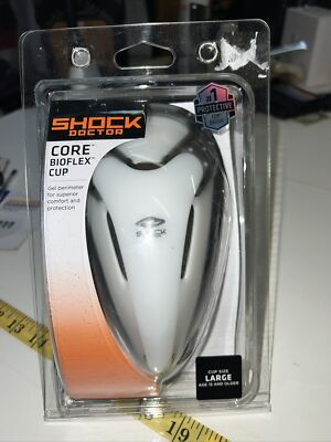 High School Jock Baseball Shock Doctor Core Bio Flex Mens Cup - Large - White