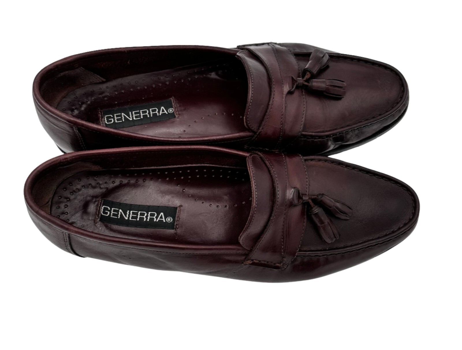 SAOLA GENERRA Scarpe Uomo Pelle Mocassini Nappe Marrone Taglia 9 1 2 D