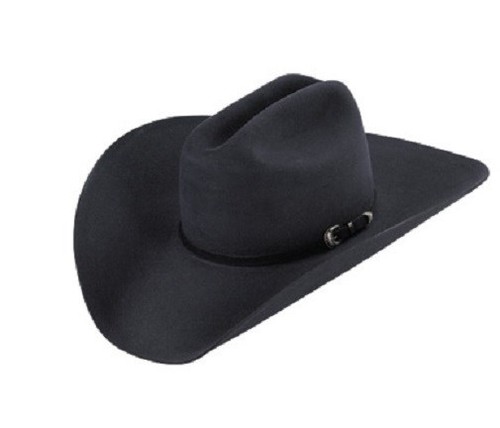 SCHWARZER 5X Biber Filzhut ~ Übergröße, W-I-D-E Krempe ~ Cowboy, individuell gefaltet - Bild 2 von 3