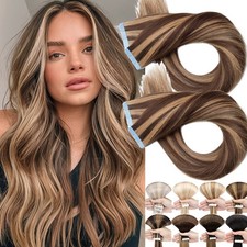 CLEARANCE Tape In 100 Real Human Hair Extensions Remy Skin Weft 60pc 150g Thick