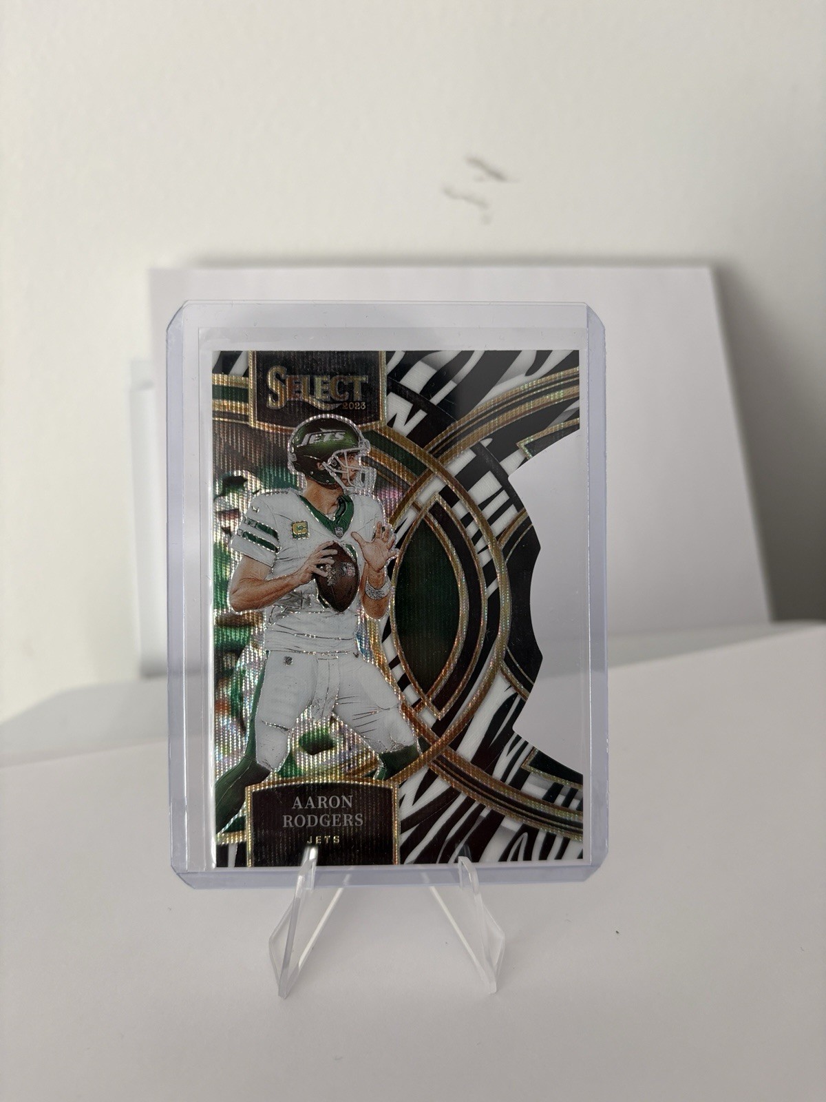 2023 Panini Select - Premier Level Aaron Rodgers #121 Zebra Prizm
