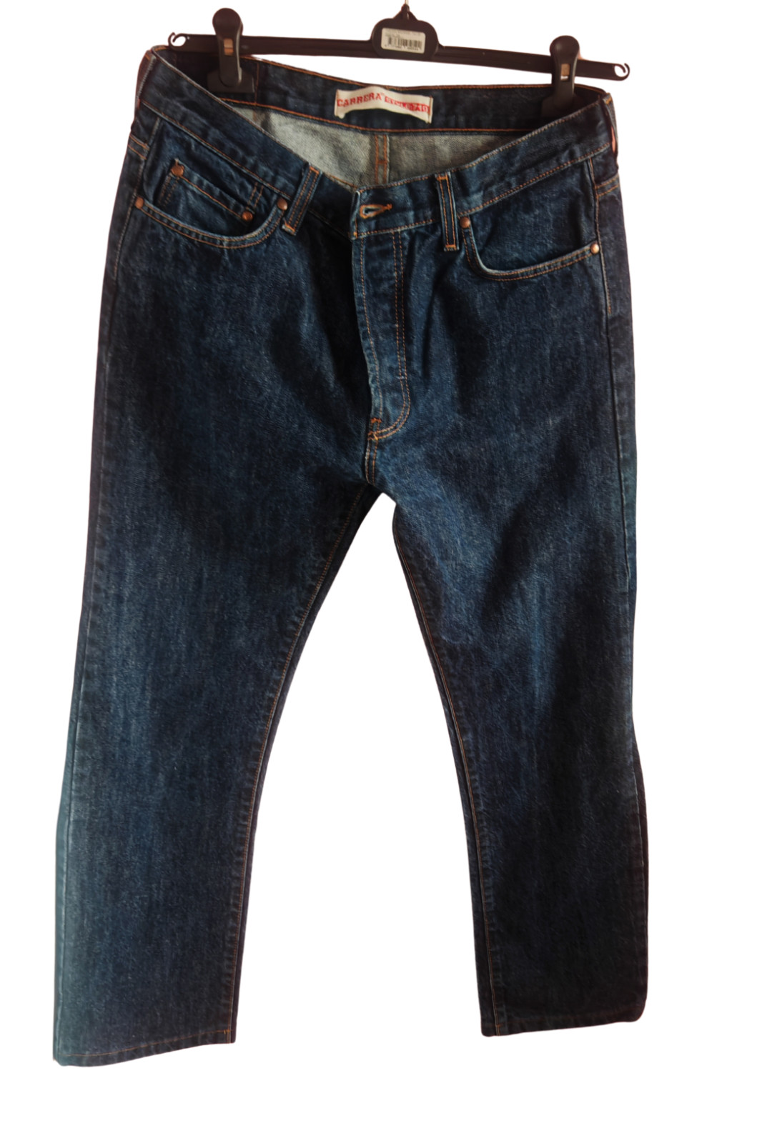 VTG Carrera Style 710 Blue Denim Jeans Regular Fit Straight Leg Button Fly W36 image 2