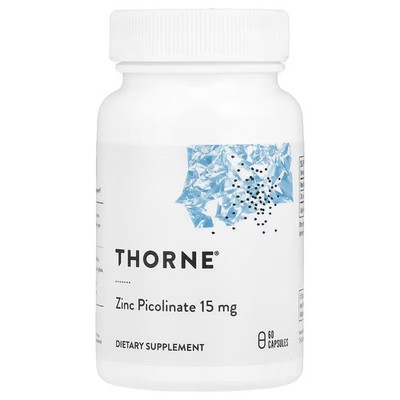 Thorne Zinc Picolinate 15 mg 60 Capsules Immune Support