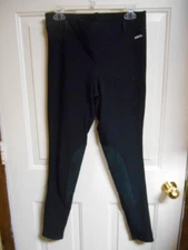 Kerrits Black Riding Pants - Tights - With Knee Patches - VG Cond. Size L