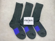 Bombas Men All-Purpose Performance Size L Green 3 Pairs Honeycomb Calf Sock