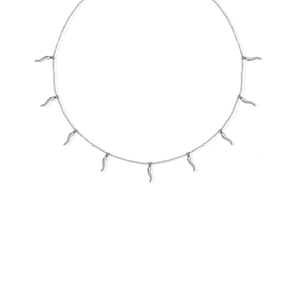 LIU JO Luxury Womens Necklace LJ2867 Stainless Steel Lucky Horns