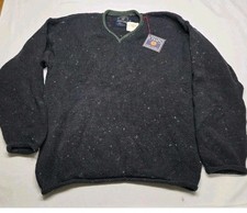 Vintage Chaps Ralph Lauren Confetti Slouchy Grandpa Vneck Sweater New Deadstock