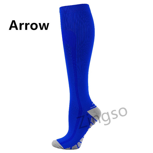 Men Women Compression Nylon 20–30mmHg Knee High Running Travel Sports Socks - Picture 22 of 44