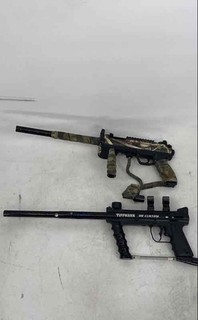 Tippmann 98 Custom Semi Auto Paintball Gun With Barrel In Carrying Case Lot Of 2