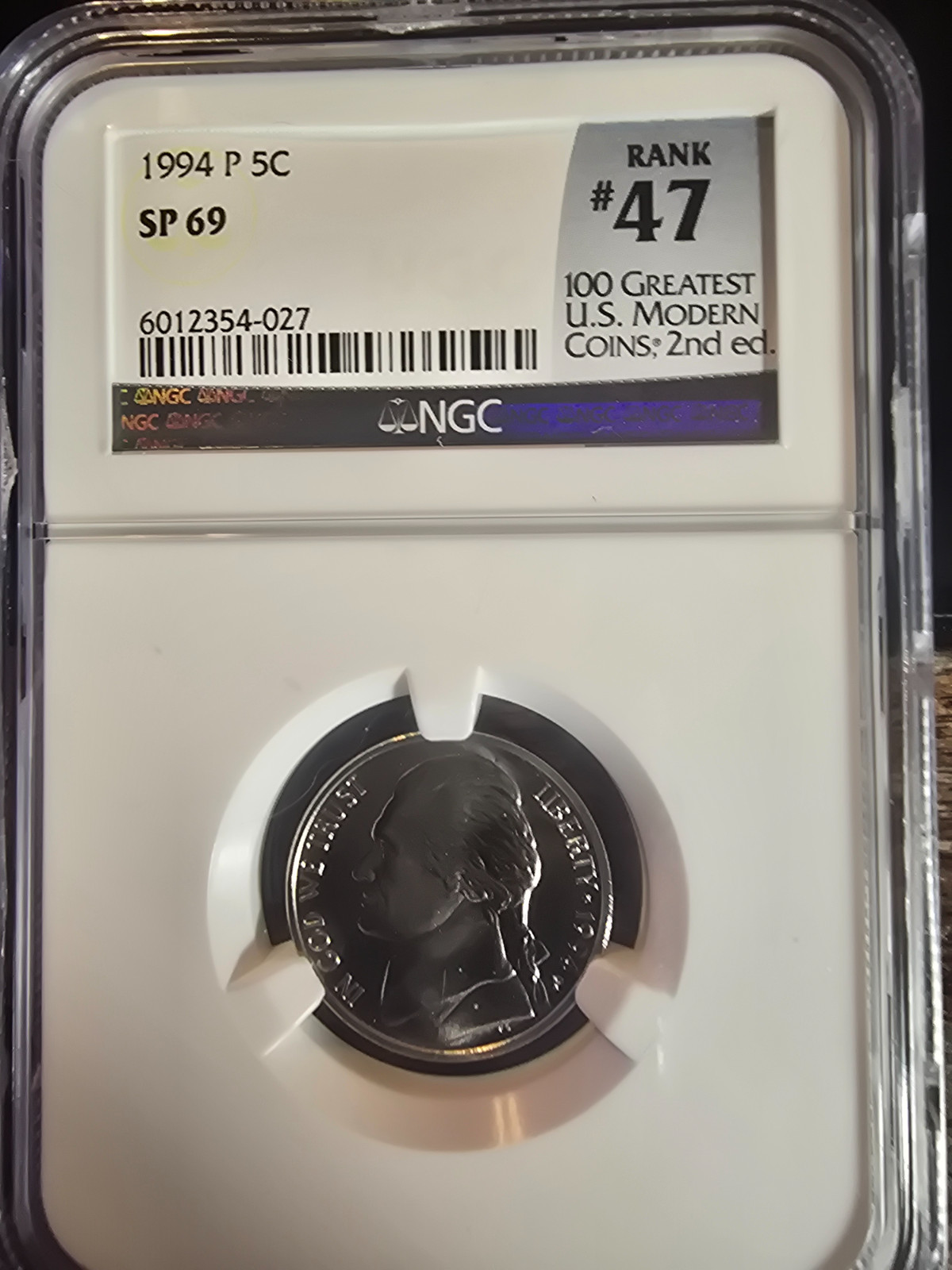 1994-P Jefferson Nickel NGC SP-69
