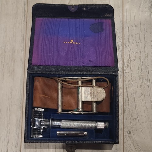 Vintage J.A. Henckels Solingen Safety Razor Set Leather Case Germany