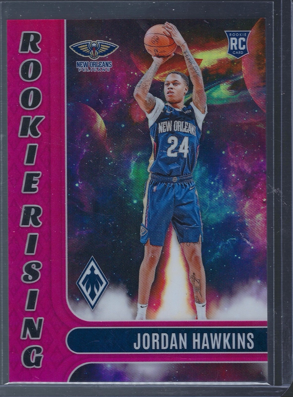 2023-24 Panini Phoenix /99 Rookie Rising Jordan Hawkins #17 Pink (RC)