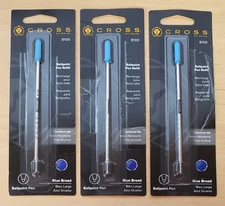 3 Cross Ballpoint Pen Refills BLUE BROAD 8100