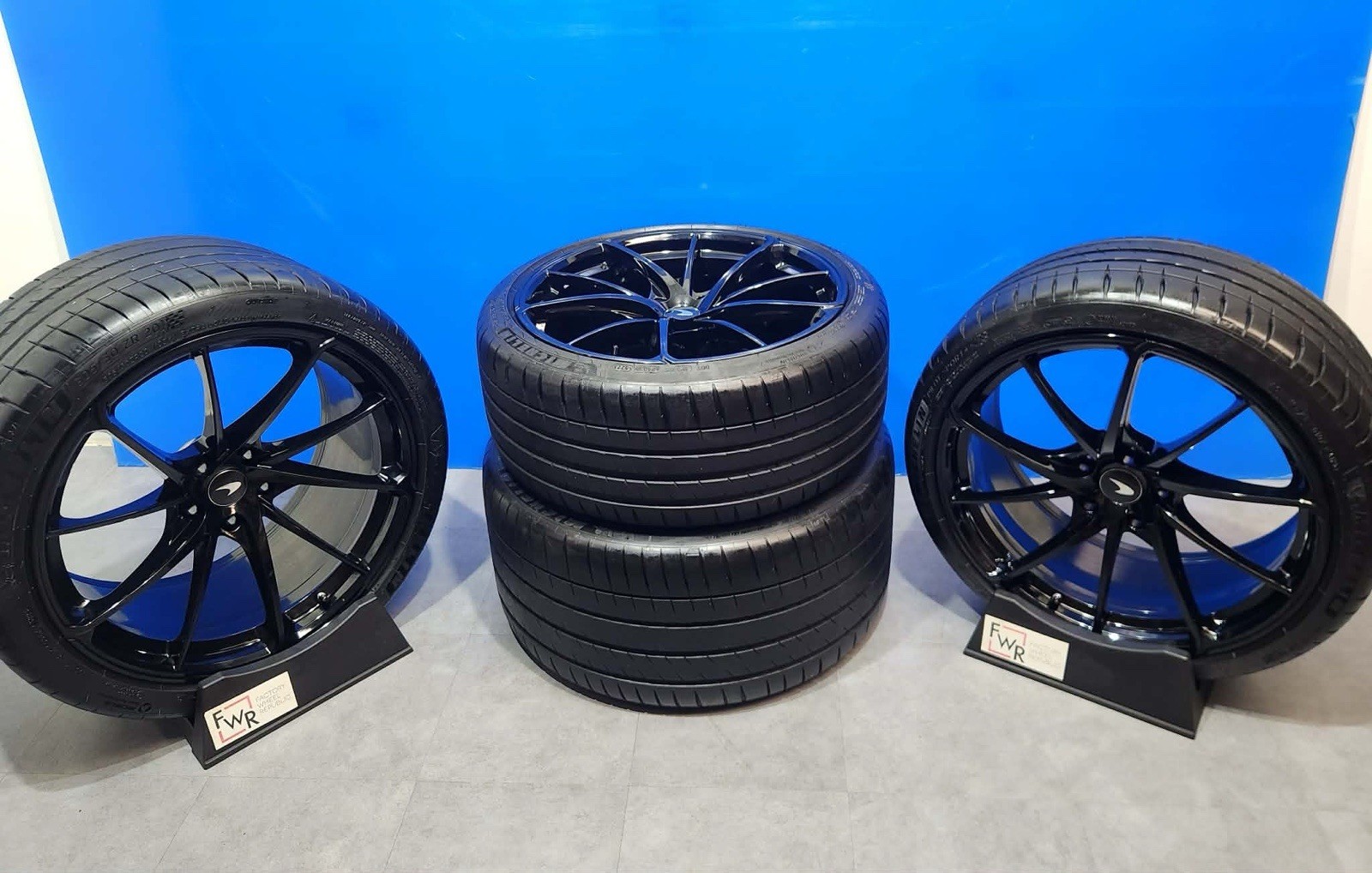 19" 20" MCLAREN 750S GLOSS BLACK FACTORY OEM GENUINE wheels rims Tires  750 720S