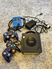 Nintendo GameCube Console Black, Full Set Up, 2 x Controllers, HDMI Upscaler