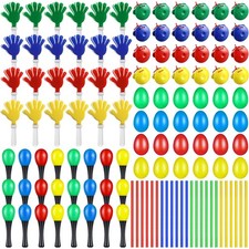 120 Pcs Musical Instruments Learning Percussion Toy Include 24 Plastic Egg Sh...