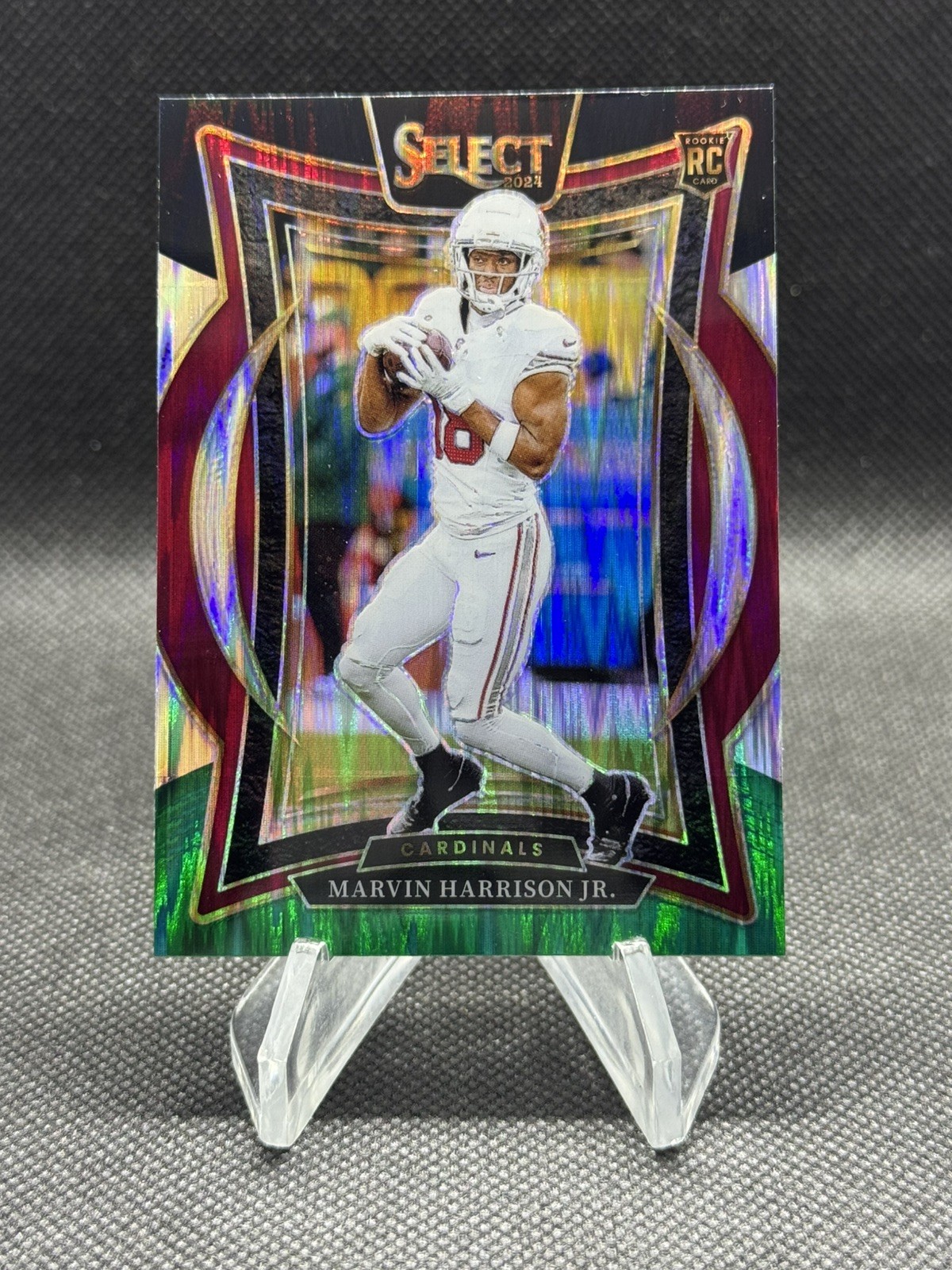 2024 Select Marvin Harrison Jr. Concourse Level #28 Black & Green  Shock Prizm