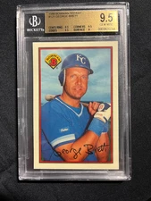 1989 Bowman “TIFFANY EDITION”  SUPER RARE !  - **WOW** - GEORGE BRETT-  BGS 9.5
