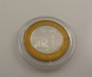 Atlantis Reno NV  .999 silver strike 10 dollar gaming token 1999 Skyway grand op