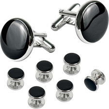 Men'S Cufflinks  Shirt Studs Set - Elegant Brass Cuff Links for Weddings, Cerem