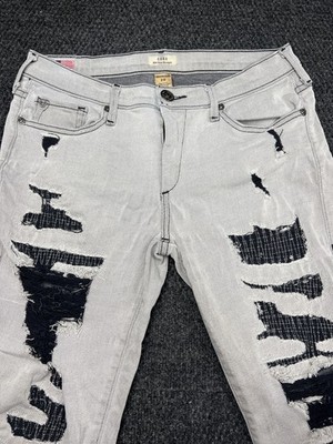 True Religion Cora  Size 29 Jeans USA- Gray w/ Black patchwork 