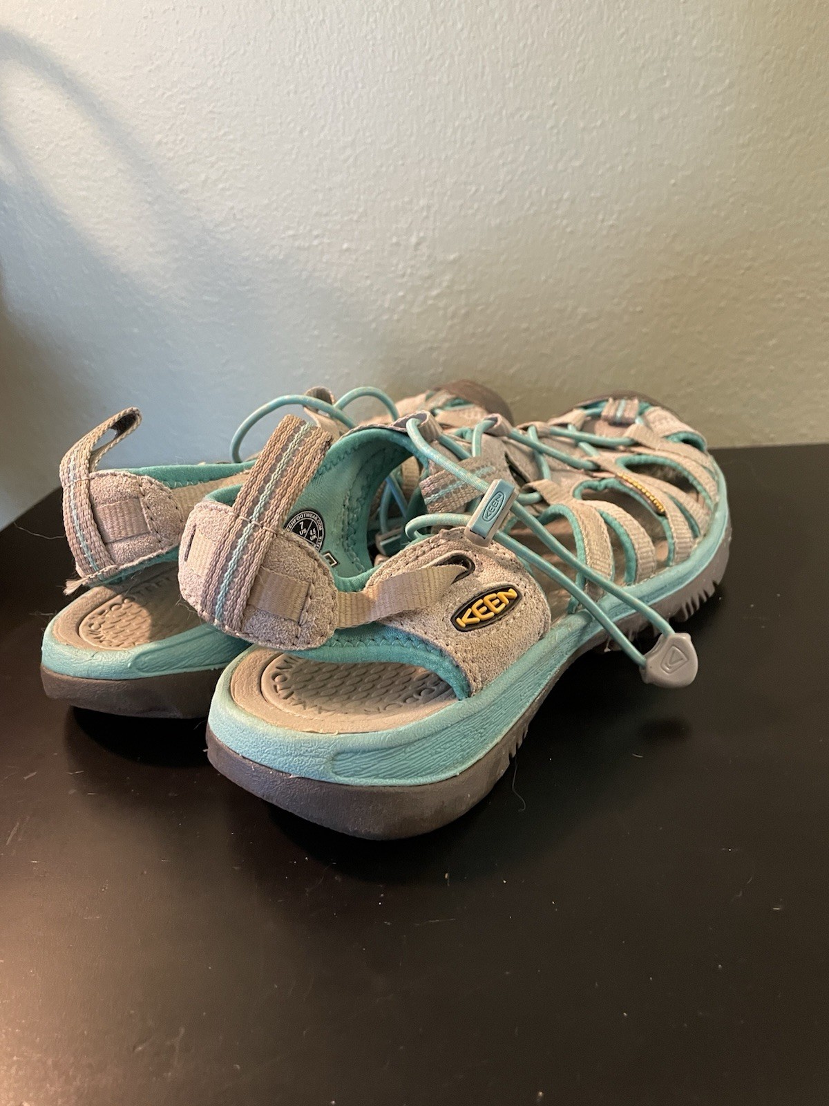 Sandali sportivi Keen donna Whisper impermeabili punta chiusa taglia 7 verde acqua grigio