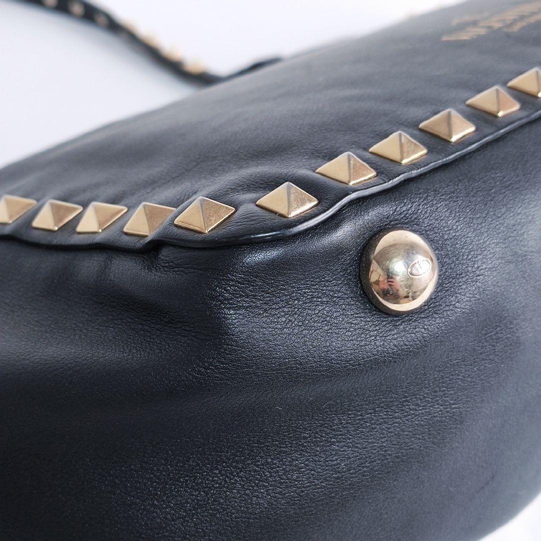 Valentino Garavani Black 2Way Shoulder Bag with Studs, Excellent Used Condition thumbnail 10
