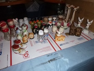 #8 Lot of 22 Salt & Pepper Shakers All Different All Have Stoppers