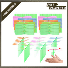200 Pcs Hand Helicopter Set with Propellers and Rods, Plastic Flying Toys for