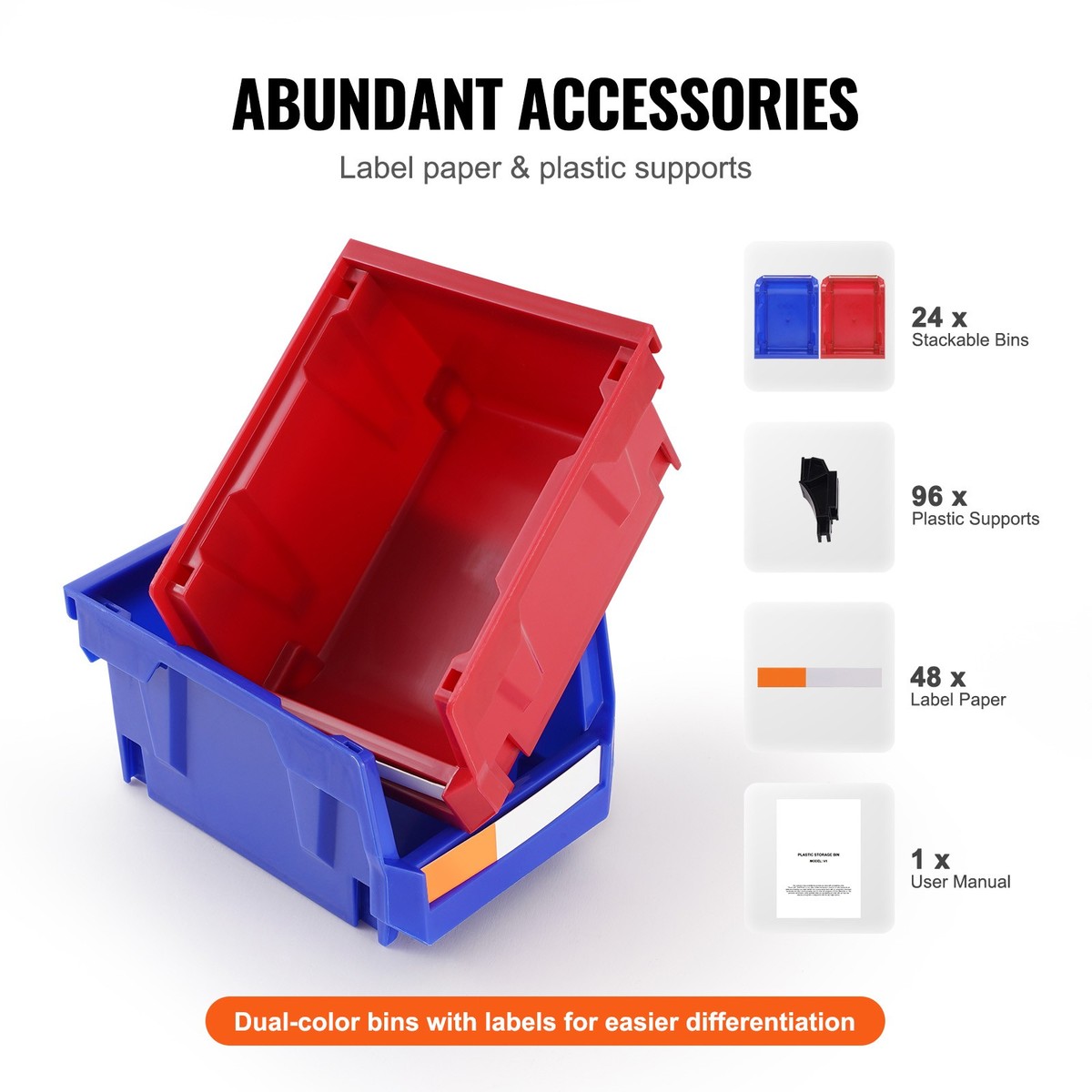 Hanging Stackable Storage Bin Plastic Organizer Garage Box