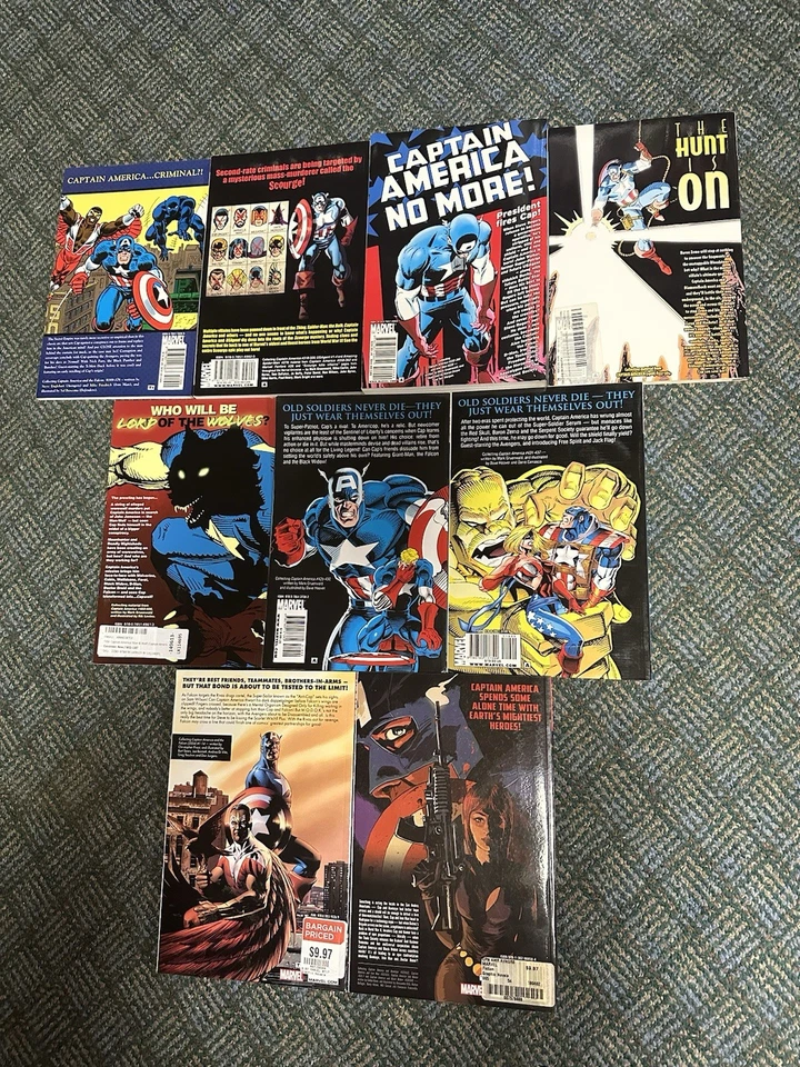 Lote de 9 libros Capitán América Tpb El Capitán Plaga del Inframundo Foto 2 de 2
