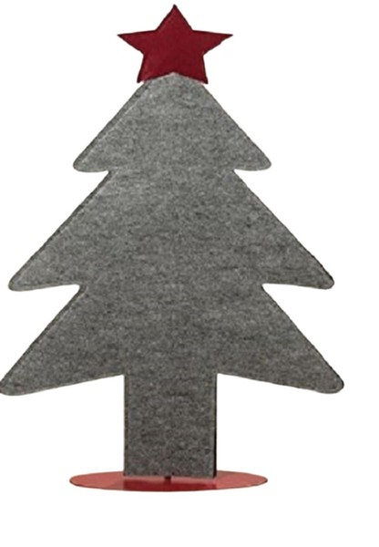 Dekoaufsteller Pino Weihnachtsbaum Polyester H.118 Cm Grau-image