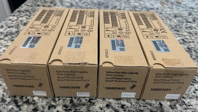 Xerox Genuine  Toner Cartridges Black, Yellow, Magenta & Cyan.