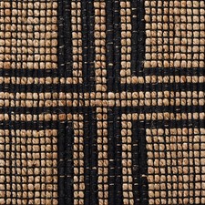 Black & Natural Interlocking Jute Accent Rug