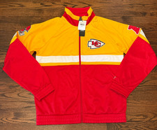 NEW WITH TAGS KANSAS CITY CHIEFS Starter Full Zip Jacket Stitched Patches MEDIUM