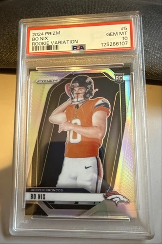 2024 Panini Prizm - Rookie Variations Bo Nix #5 Silver Prizm (RC)