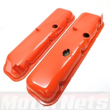 Big Block Chevy 396 427 454 Orange OEM Valve Covers w/ Corner Recess for Vette