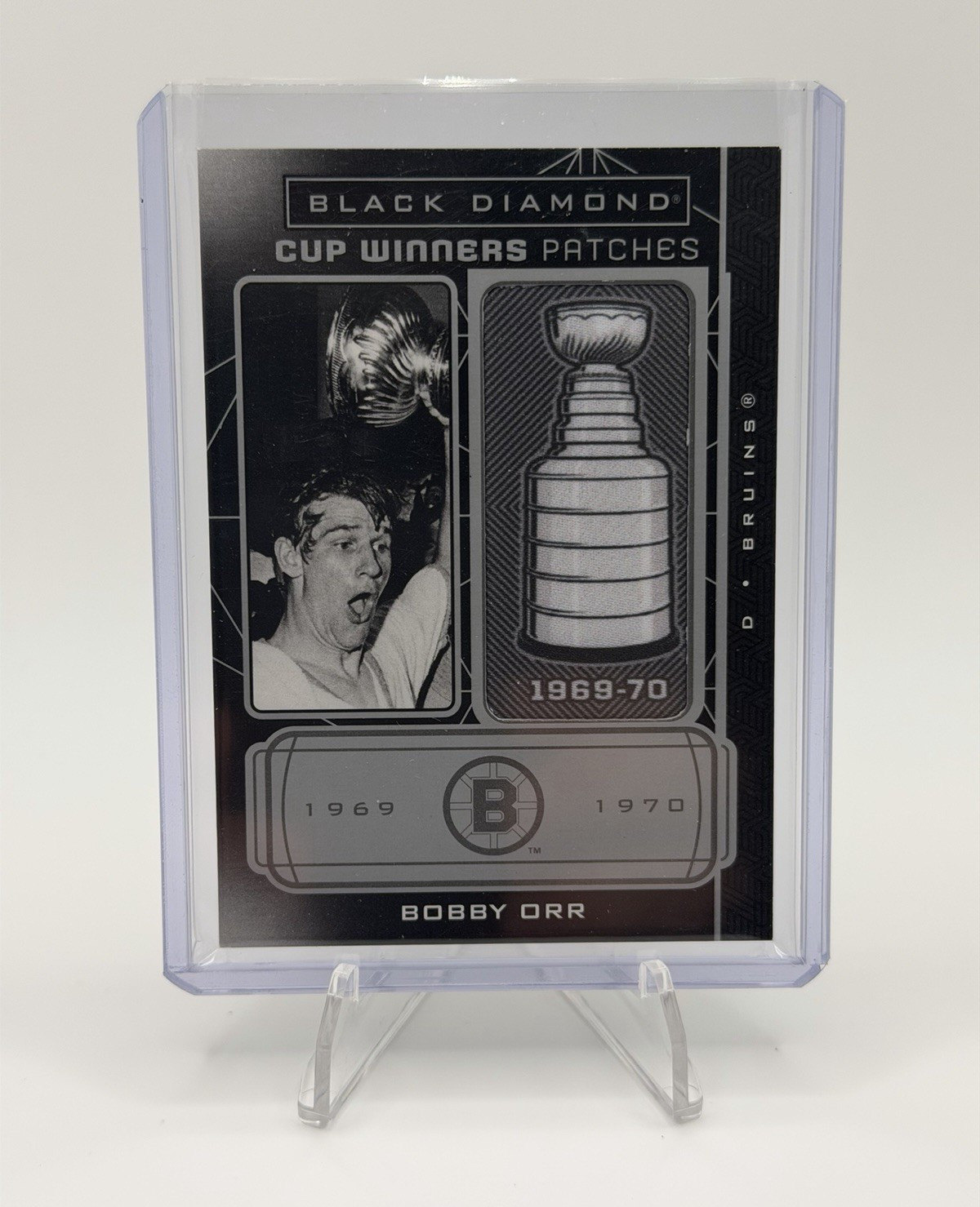 Bobby Orr #CW-BO Hockey Cards 2021 Upper Deck Black Diamond Cup Winners trading card — raw and PSA graded price guide