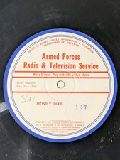 AFRTS Radio Transcription Disc Mostly Dixie 127/Mystery Time 32