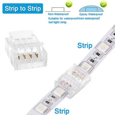 5PCS 2/3/4 Pin Solderless Connector 8Mm 10Mm for Led Strip Single Color/Rgb/Ws28