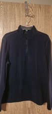 G.H. Bass Men's / Blue / 1/4 Zip Fleece Pullover / Mediim /Long Sleeve
