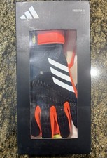 New Adidas Goalkeeper Gloves Predator Size 9 GL League Orange Black IN1600