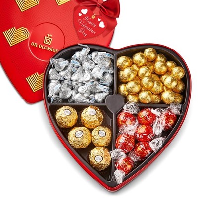On Occasion Heart Chocolate Gift Box   Assorted Luxury Milk Full Size 