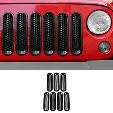 Clip-on Mesh Grill Inserts Fit for Jeep Wrangler JK Unlimited 2007-2017