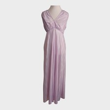 Vintage Women's Nylon Lavender Chemise Empire Waist Long Nightgown MISSING TAGS