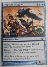 MTG Magic The Gathering Card Thieving MagpieCreature Bird Blue 8th Edition