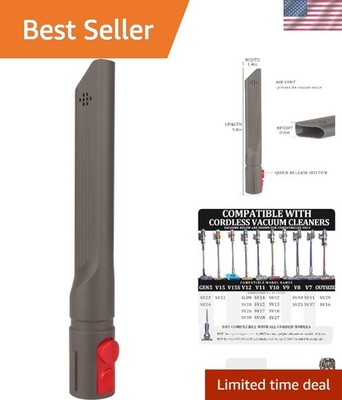 Compact Gray Crevice Nozzle Tool for Dyson Gen5 V15 V12 V11 V10 - Easy Access